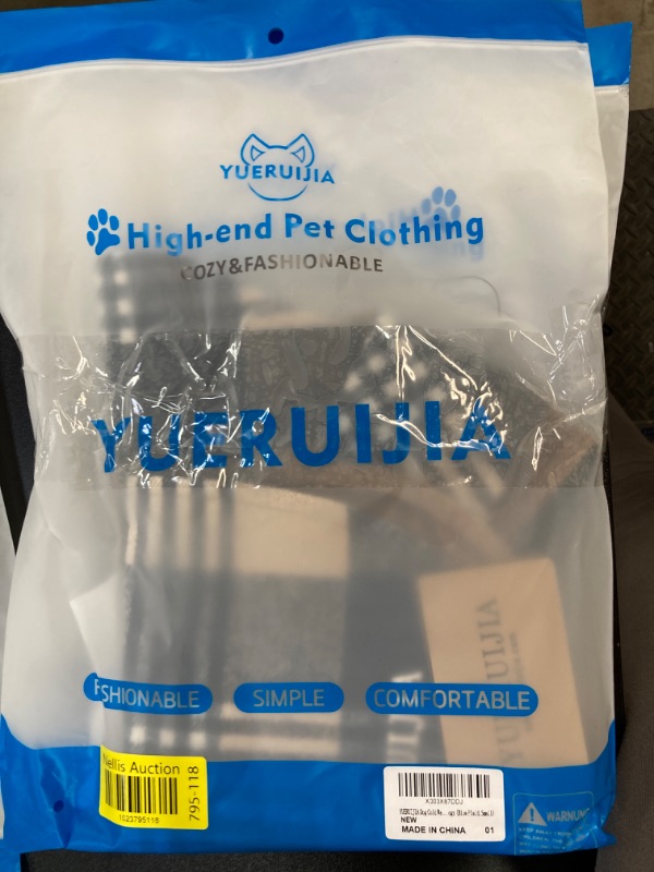 Photo 2 of 2 Pack YUERUIJIA Dog Winter Coat,Dog Jacket Flannel Waterproof Windproof Warm Dog Coat Clothes, British Style Puppy Cold Weather Coat, Dog Vest Pet Apparel for Medium and Large Dogs(Blue Plaid,Large) Blue Plaid Large