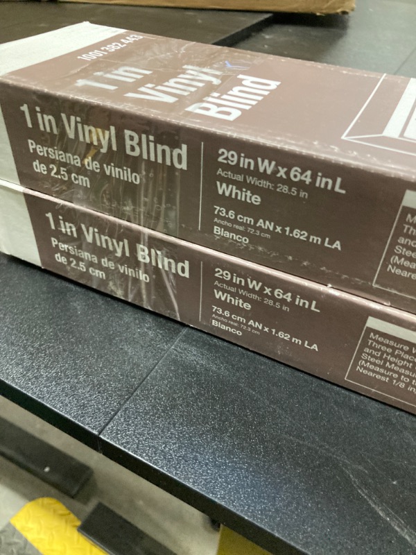 Photo 3 of 2 Boxes- White Cordless Light Filtering Vinyl Mini Blinds with 1 in. Slats - 29 in. W x 64 in. L