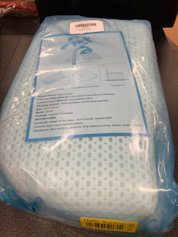 Photo 1 of Bleacher Stadium Seat Cushion, Stadium Seating for Bleachers, Best for Camping, Bleachers, Sports Events, Non-Toxic Material 3D Polymer, Breathable Non-Slip Removable Cover White 19.5"x15.5"x2"