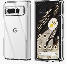 Photo 1 of 2 Pack Google Pixel Fold Case Clear, [Anti-Yellowing] Clear Case, Hard Back Phone Case Cover, Anti-Scratch