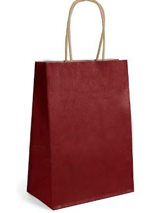 Photo 1 of 2 Pack BIOBROWN Burgundy Paper Bag 8.26 X 5.9 X 3.15 25 Pcs Small Gift Bags with Handles Bulk Wrap Bag Shopping Bags,Boutique
