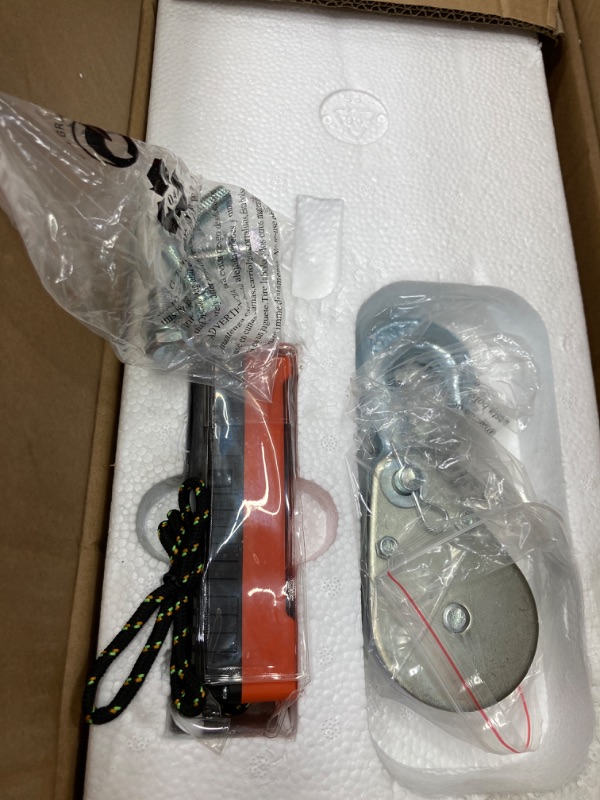 Photo 2 of ***FOR PARTS, DOES NOT FUNCTION*** VIVOHOME Electric Hoist, 110V 1320 Lbs Winch with Wireless Remote Control, Zinc-Plated Steel Wire Hoist for Garage, Warehouses, Factories 38ft Lifting Height with Emergency Stop Switch ETL Listed 1320 Lbs Wireless Contro