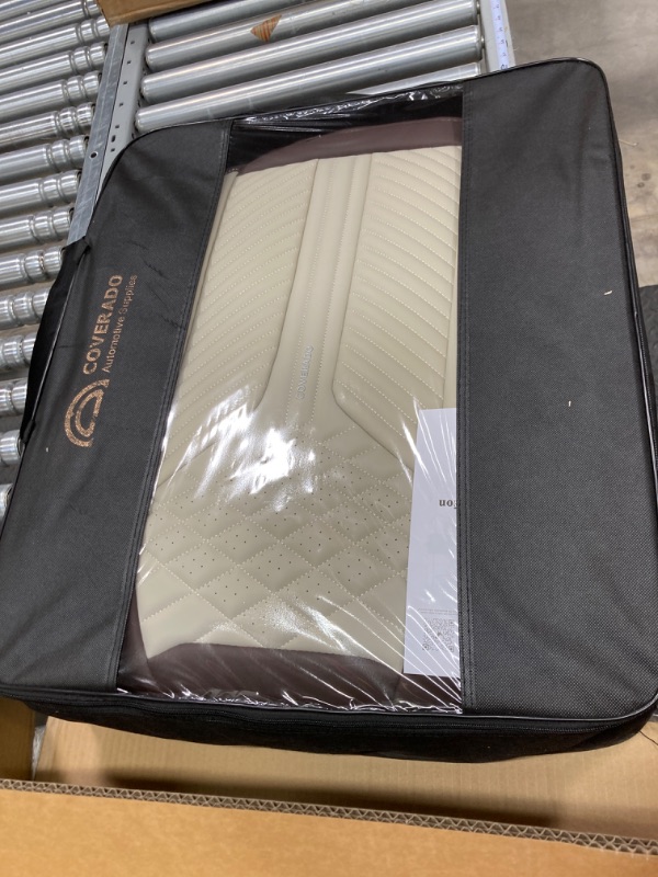 Photo 1 of Coverado Front Seat Covers, 2 Pack Waterproof Seat Covers for Cars, Luxury Leather Seat Cushions, Front and Rear Seat Protectors, Auto Seat Covers Fit for Most Vehicles(Bronw&Beige) Bronw&Beige Front