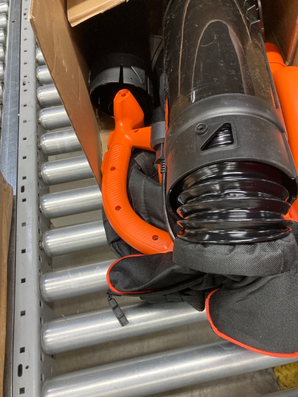 Photo 1 of BLACK+DECKER Electric Leaf Blower, Leaf Vacuum and Mulcher 3 in 1, 250 mph Airflow, 400 cfm Delivery Power, Reusable Bag Included, Corded (BEBL7000)