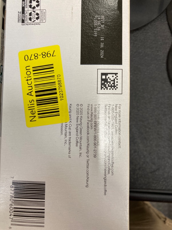 Photo 2 of ***BEST BY 7/14/24*** New England Coffee Single Serve K-Cup, New England Donut Shop Blend K-Cup Pods, 32 ct., Donut Shop 32 Count