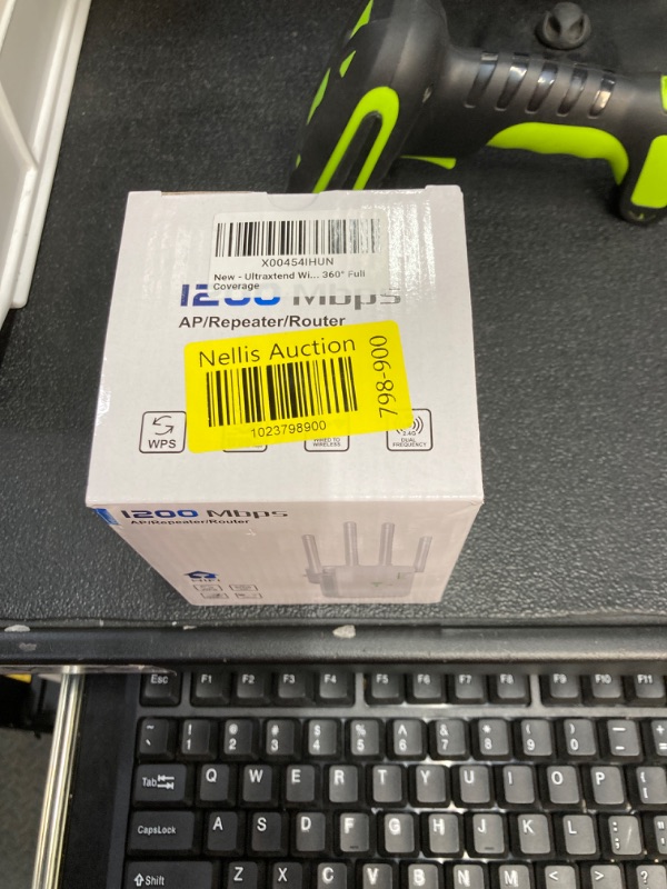 Photo 2 of WiFi Extender, 1200Mbps Wall-Through Strong WiFi Booster for Home, Dual Band 5GHz/2.4GHz, Covers Up to 4800 Sq.ft and 50 Devices, with Ethernet Port & AP Mode, 4 Antennas 360° Full Coverage