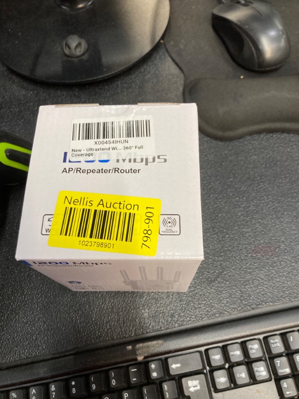 Photo 2 of WiFi Extender, 1200Mbps Wall-Through Strong WiFi Booster for Home, Dual Band 5GHz/2.4GHz, Covers Up to 4800 Sq.ft and 50 Devices, with Ethernet Port & AP Mode, 4 Antennas 360° Full Coverage