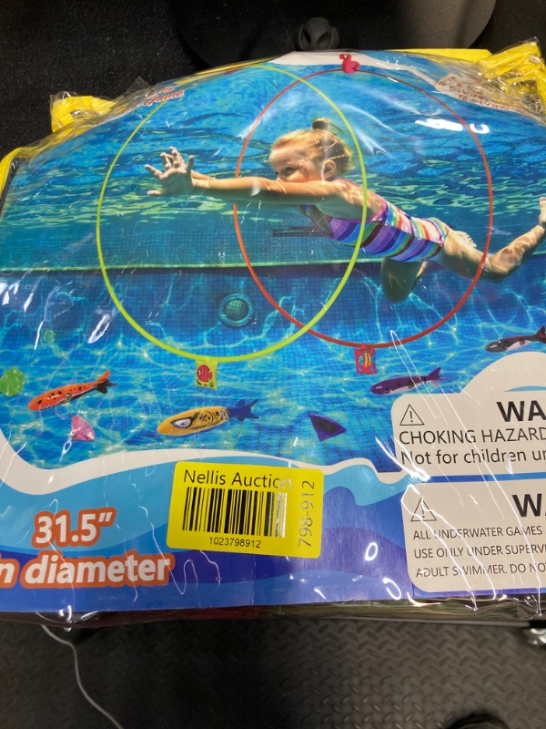 Photo 1 of 23PCS Pool Toys Games-3 Diving Through Swim Rings for Kids 3,4,5,6,7,8,9,10,11,12 Adults+Dive Torpedoes&Gems,Accessories with Flamingo Buoys&Sandbags,Underwater Training Water Swimming Sport Gifts