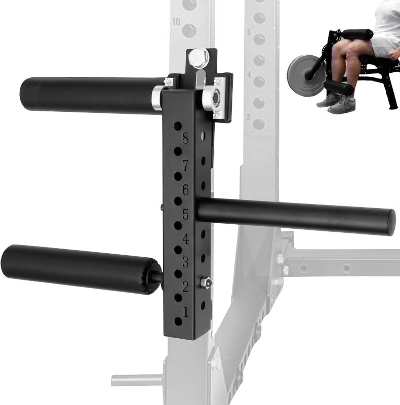 Photo 1 of 18mm Power Rack Mounted Leg Extension and Curl Machine for Home Gym, Seated Leg Extension Equipment, Adjustable Leg Fitness Equipment Attachment for Lower Body Leg Muscle Training
