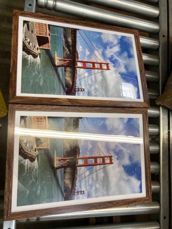 Photo 1 of LUCKYLIFE 8x10 Picture Frame Brown for Wall Mounting or Tabletop Display, 2 Pack Brown 8x10