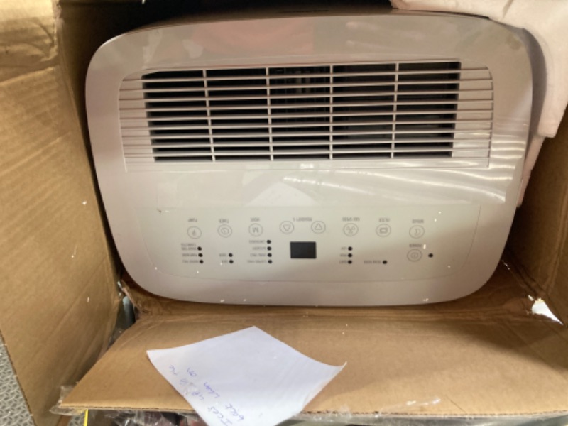 Photo 2 of ***(SMALL CRACK BUT STILL WORK)***
Energy Star 50 Pint Dehumidifier with Built-In Pump, Dehumidifier for Rooms up to 4,500 Sq. Ft, LED Display, 24H Timer, Auto Shut-Off, Wheels, White 50 Pint w/ Pump