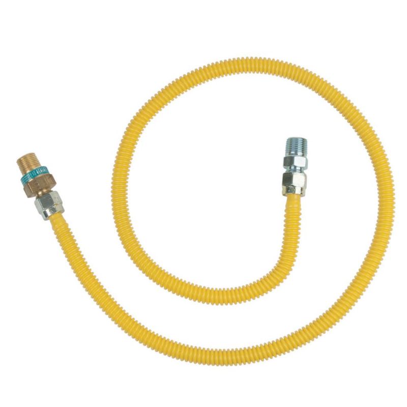 Photo 1 of 1/2 in. MIP X 1/2 in. MIP X 48 in. Gas Connector (1/2 in. OD) W/Safety+Plus2 Thermal Excess Flow Valve (60,500 BTU)

