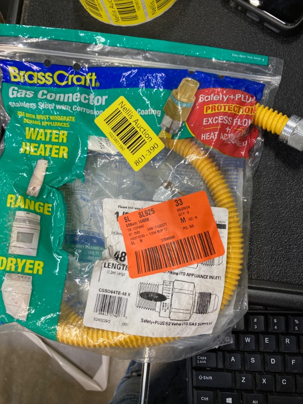 Photo 2 of 1/2 in. MIP X 1/2 in. MIP X 48 in. Gas Connector (1/2 in. OD) W/Safety+Plus2 Thermal Excess Flow Valve (60,500 BTU)
