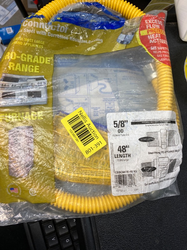 Photo 2 of 1/2 in. MIP X 1/2 in. MIP X 48 in. Gas Connector (1/2 in. OD) W/Safety+Plus2 Thermal Excess Flow Valve (60,500 BTU)
