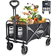 Photo 1 of 
Collapsible Wagon Carts Foldable, Heavy Duty Beach Folding Wagon Cart with Wheels, Large Capacity Portable Utility Grocery Wagon for Shopping, Sports, Camping, GardenCollapsible Wagon Carts Foldable, Heavy Duty Beach Folding Wagon Cart with Wheels, Large