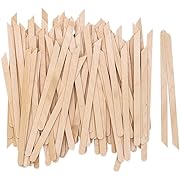 Photo 1 of 13 pack Pieces Small Wax Sticks Wood Spatulas Applicator Craft Sticks for Body Hair Eyebrow Lip Nose Removal Slanted/Round