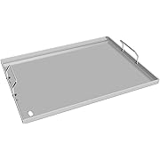 Photo 1 of Full Size Grill Griddle for Weber Genesis II 300 Series, Stainless Steel Griddle for Weber Genesis II 300 &II LX 300, Genesis II E&S 310 315 320 325 340, Flat Top Grill Plate with Removable Handles