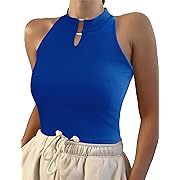 Photo 1 of 
AKEWEI Ribbed Tank Tops for Women Sexy Casual Mock Neck Tops Undershirt for Women Tight Y2k Shirts Soft Cotton Tee Royal Blue, SAKEWEI Ribbed Tank Tops for Women Sexy Casual Mock Neck Tops Undershirt for Women Tight Y2k Shirts Soft Cotton Tee Royal Blue,