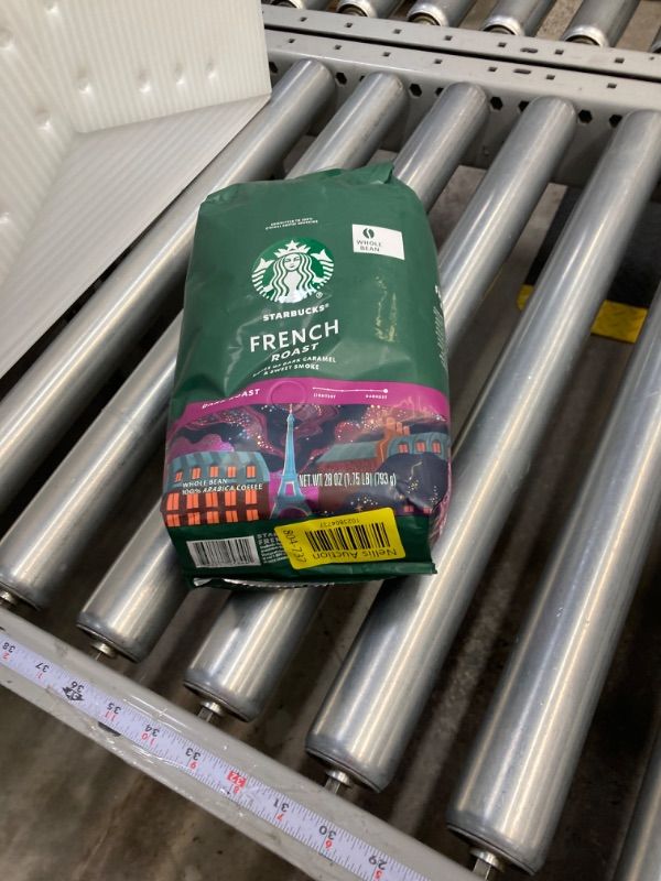 Photo 2 of ***EXP 09/JUL/2024*** Starbucks Whole Bean Coffee, Dark Roast Coffee, French Roast, 100% Arabica, 1 bag (28 oz) French Roast 1.75 Pound (Pack of 1) 