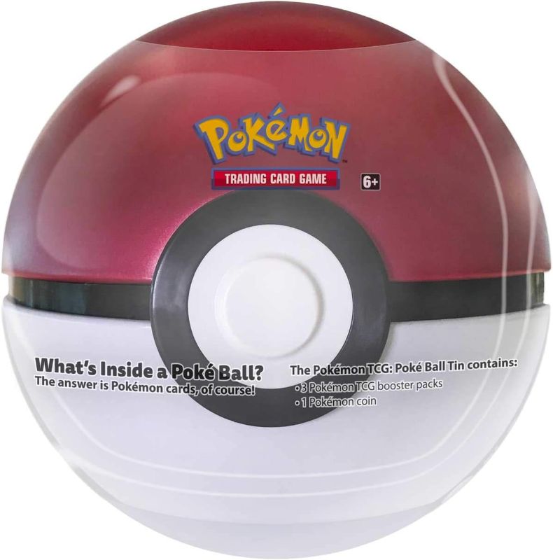 Photo 1 of Pokemon TCG: Poke Ball Tin Red - 3 Booster Pack with 1 Coin