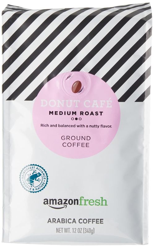 Photo 1 of AmazonFresh Donut Cafe Ground Coffee, Medium Roast, 12 Ounce