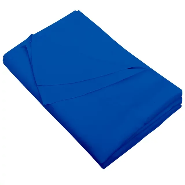 Photo 1 of  Soft Brushed Microfiber Flat Sheet, Shrinkage, Fade Resistant Bedding Top Sheet, Easy Care, Royal Blue, Queen, 90"x102" 