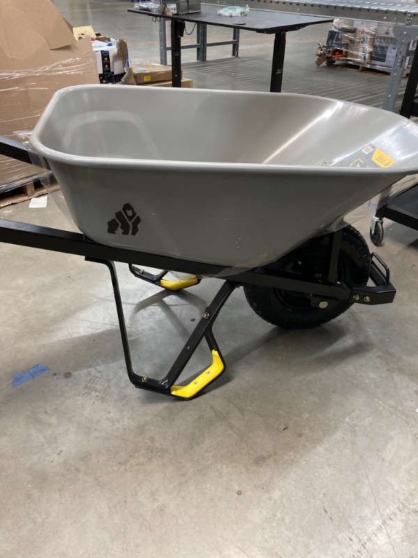 Photo 3 of 6 cu. ft. PRO Steel Wheelbarrow