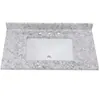 Photo 1 of 37 in. W x 22 in. D Cultured Marble White Rectangular Single Sink Vanity Top in Everest