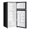 Photo 2 of 18.5 in. W, 4.5 cu. ft. 2-Door Mini Refrigerator, with Freezer in Platinum Steel