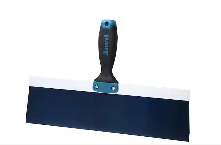 Photo 1 of 14 in. Blue Steel Taping Knife with Soft Grip Handle