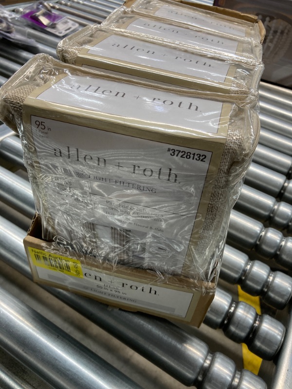 Photo 2 of allen + roth 95-in Natural Light Filtering Back Tab Single Curtain Panel***4PACK***
