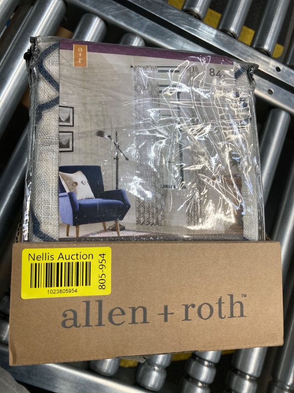 Photo 2 of allen + roth 84-in Navy Light Filtering Back Tab Single Curtain Panel***4PACK***
