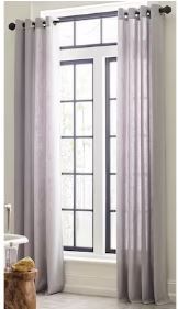 Photo 1 of allen + roth 84-in Grey Light Filtering Grommet Single Curtain Panel***4PACK***
