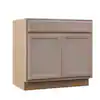 Photo 1 of 36 in. W x 24 in. D x 34.5 in. H Assembled Sink Base Kitchen Cabinet in Unfinished with Recessed Panel
