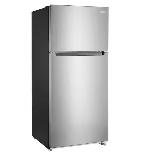 Photo 1 of 18 cu. ft. Top Freezer Refrigerator in Stainless Steel Look
