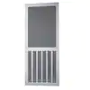 Photo 1 of 32 in. x 80 in. Vinyl White 5-Bar Screen Door
