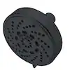 Photo 1 of Echo 3-Spray Patterns with 2.5 GPM 4.37 in. Wall Mount Fixed Shower Head with Anystream Technology in Matte Black
