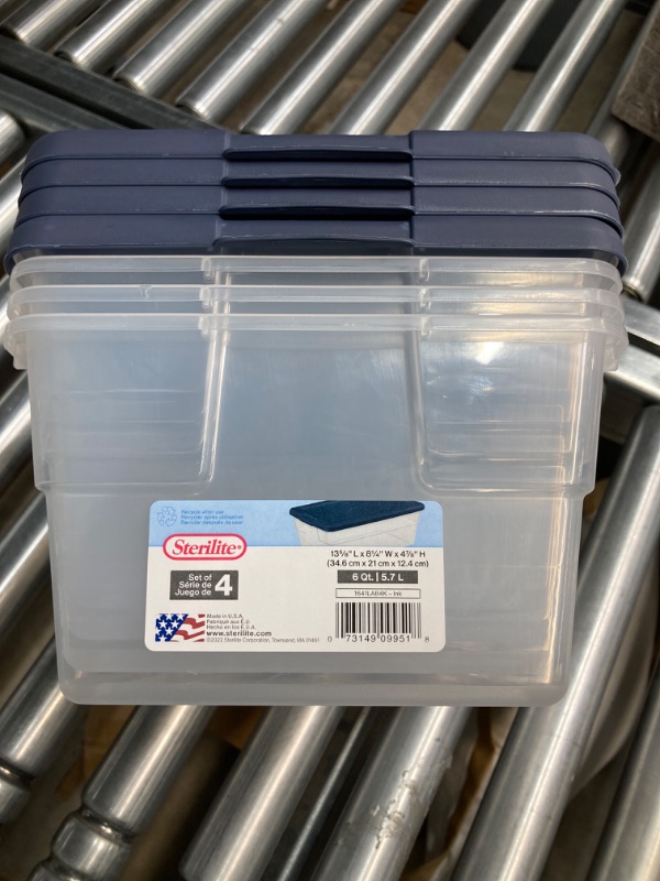 Photo 4 of 6 Qt. Storage Box Sets of 4***6PACK***
