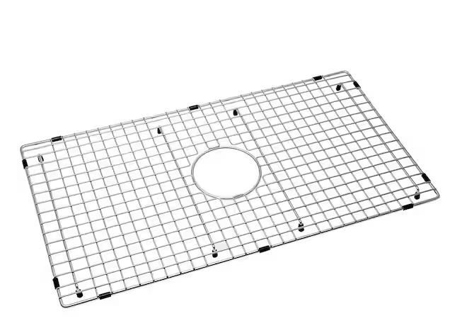 Photo 1 of 29.53 in. x 15.59 in. Center Drain Heavy-Duty Stainless Steel Sink Grid
