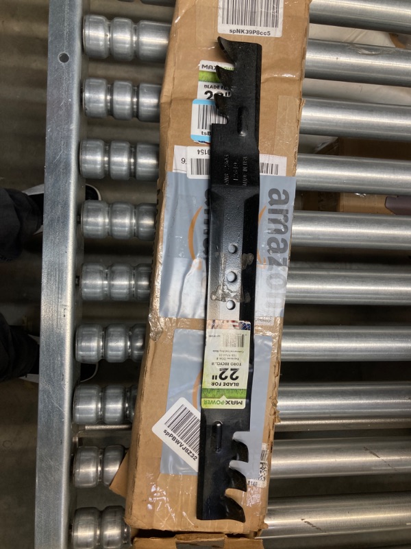 Photo 1 of Maxpower 331376XB Commercial Mulching Mower Blade Replaces OEM no. 108-9764-03,131-4547-03, Black and Briggs & Stratton 491588S Flat Air Filter Cartridge Mower Blade + Air Filter Cartridge