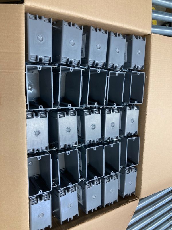 Photo 2 of 18 cu. in. 1-Gang New Work Electrical Switch/Outlet Box 100PACK
