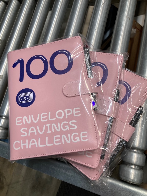 Photo 1 of 100 Envelopes Money Saving Challenge, 2024 Shiny 100 Day Challenge Money Saving Binder, Easy and Funny Way to Save $5,050 Money Saving Challenge Book, 100-Day Envelope Challenge Kit Black***3PACK**