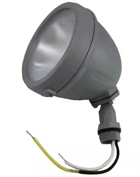 Photo 1 of 14-Watt Hardwired Gray LED Landscape Flood Light Metal Spot Light, 1100 Lumens
