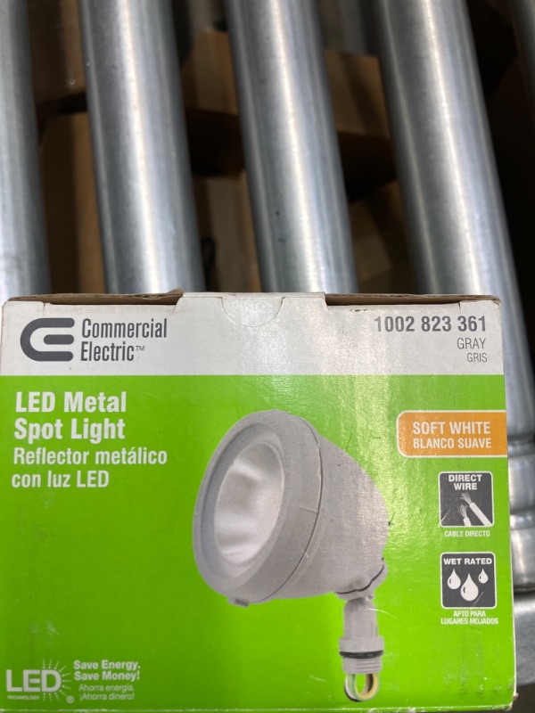 Photo 2 of 14-Watt Hardwired Gray LED Landscape Flood Light Metal Spot Light, 1100 Lumens
