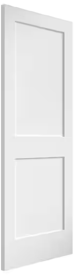 Photo 1 of 30 in. x 80 in. x 1-3/4 in. 2-Panel Shaker Solid Core White Primed Pine Wood Interior Door Slab