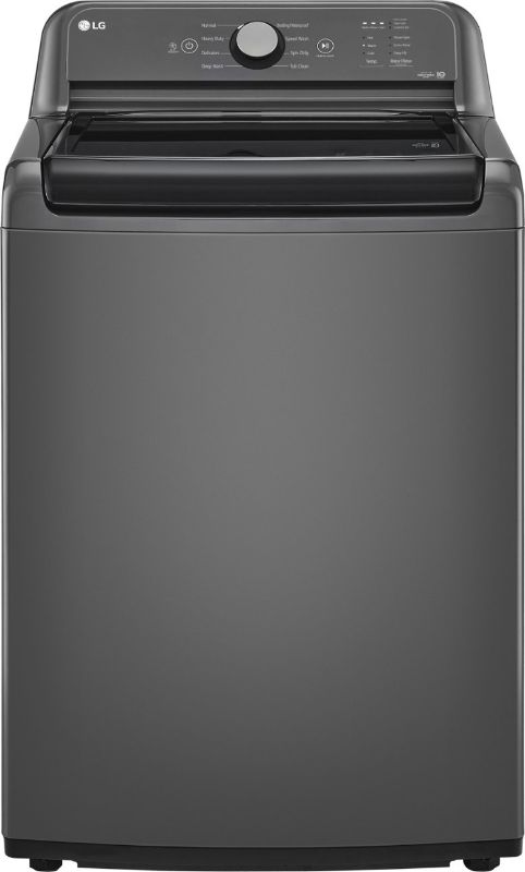 Photo 1 of LG - 4.1 Cu. Ft. High-Efficiency Top Load Washer with TurboDrum Technology - Monochrome Grey