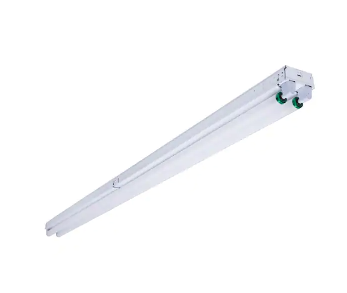 Photo 1 of 2-Light 8 ft. White Fluorescent Strip Light with 2 T12 Light Sockets