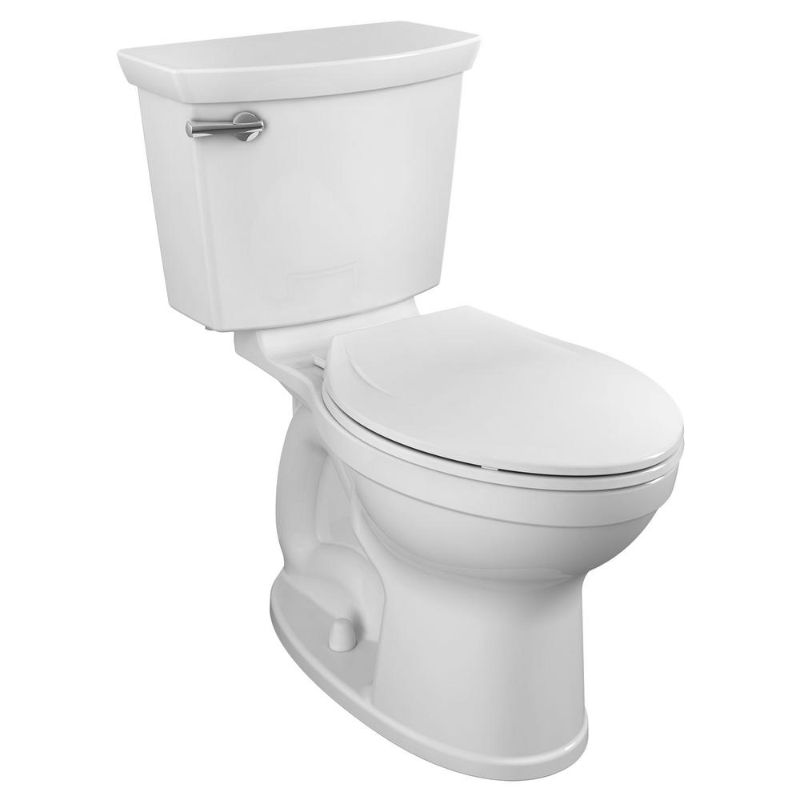 Photo 1 of American Standard Champion Two-Piece 1.28 GPF Single Flush Elongated Chair Height Toilet with Slow-Close Seat in White