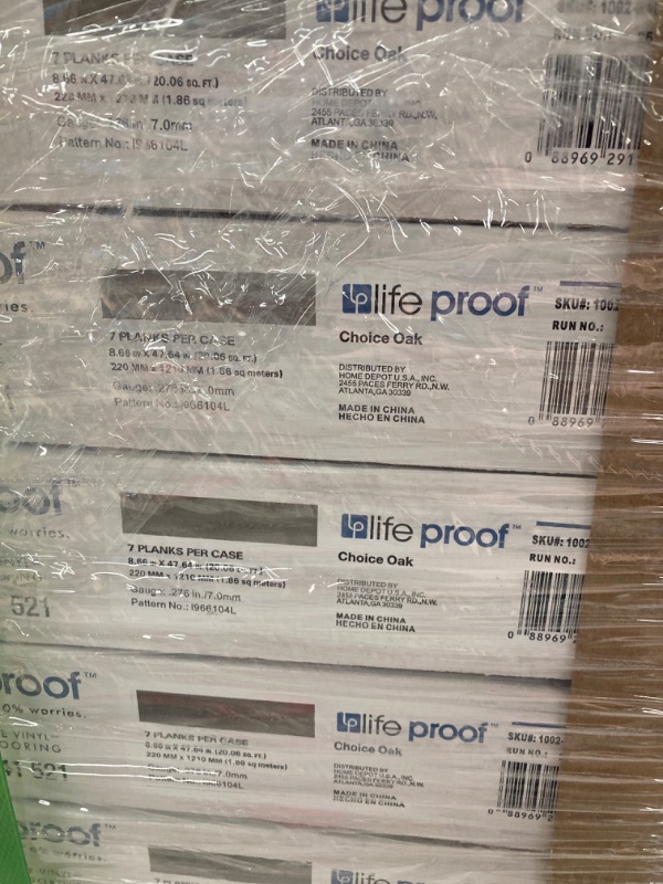 Photo 1 of 28 cases
Lifeproof Choice Oak 6 MIL x 8.7 in. W x 48 in. L Click Lock Waterproof Luxury Vinyl Plank Flooring (20.06 sqft/case)