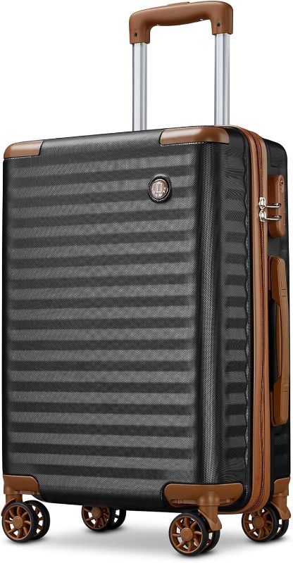 Photo 1 of ***(USED)***
Joyway Carry on Suitcase 20 Inch, Hardside Travel Carry-on Luggage 22x14x9 Airline Approved with Spinner Wheels and Combination Lock(20-In, White Brown)